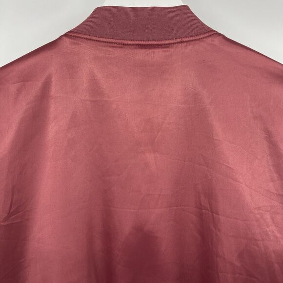 Torrid Satin Zip Bomber Jacket Embroidered Floral Rose Pink Boho Plus Size 1X - Picture 7 of 11